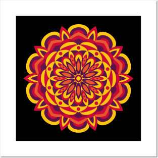 Retro Mandala Posters and Art